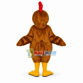 Sleepy Brown Chicken Mascot Costume Sleepy Brown Chicken Mascot Costume
