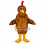 Sleepy Brown Chicken Mascot Costume 