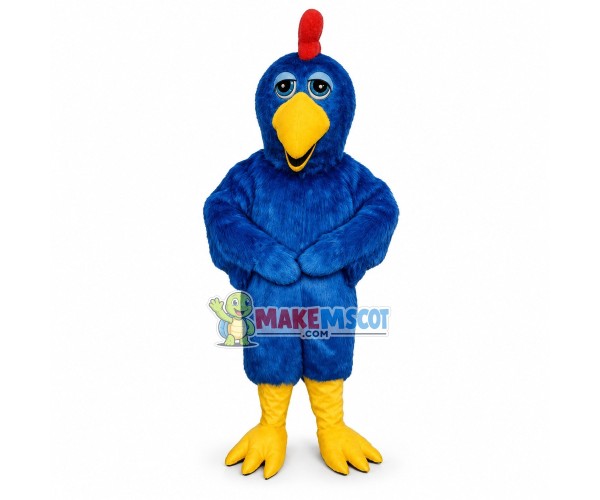 Blue Chicken Mascot Costume 