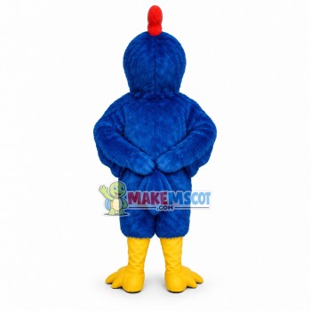 Blue Chicken Mascot Costume 