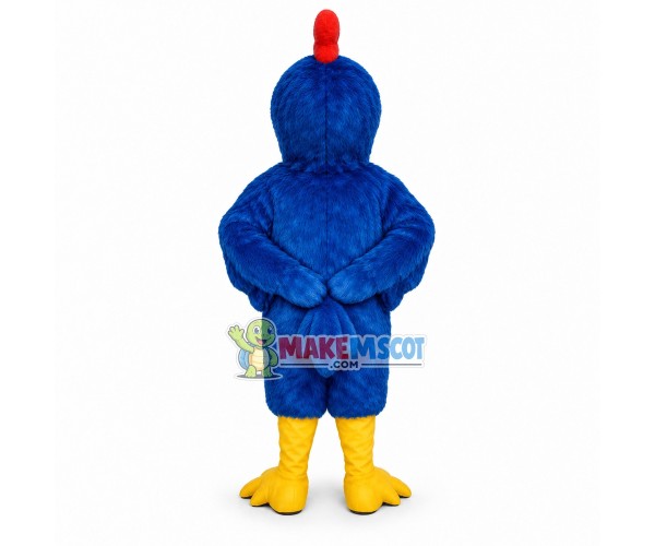 Blue Chicken Mascot Costume Blue Chicken Mascot Costume