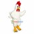 2nd Version Of White Rooster Mascot Costume 
