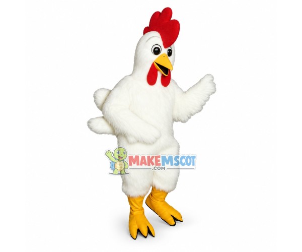 2nd Version Of White Rooster Mascot Costume 2nd Version Of White Rooster Mascot Costume