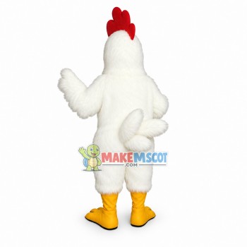 2nd Version Of White Rooster Mascot Costume 2nd Version Of White Rooster Mascot Costume