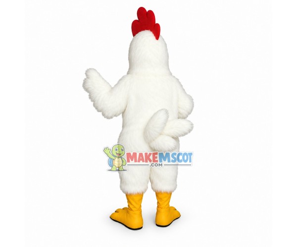 2nd Version Of White Rooster Mascot Costume 2nd Version Of White Rooster Mascot Costume