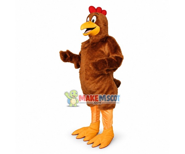 Brown Chicken Mascot Costume Brown Chicken Mascot Costume