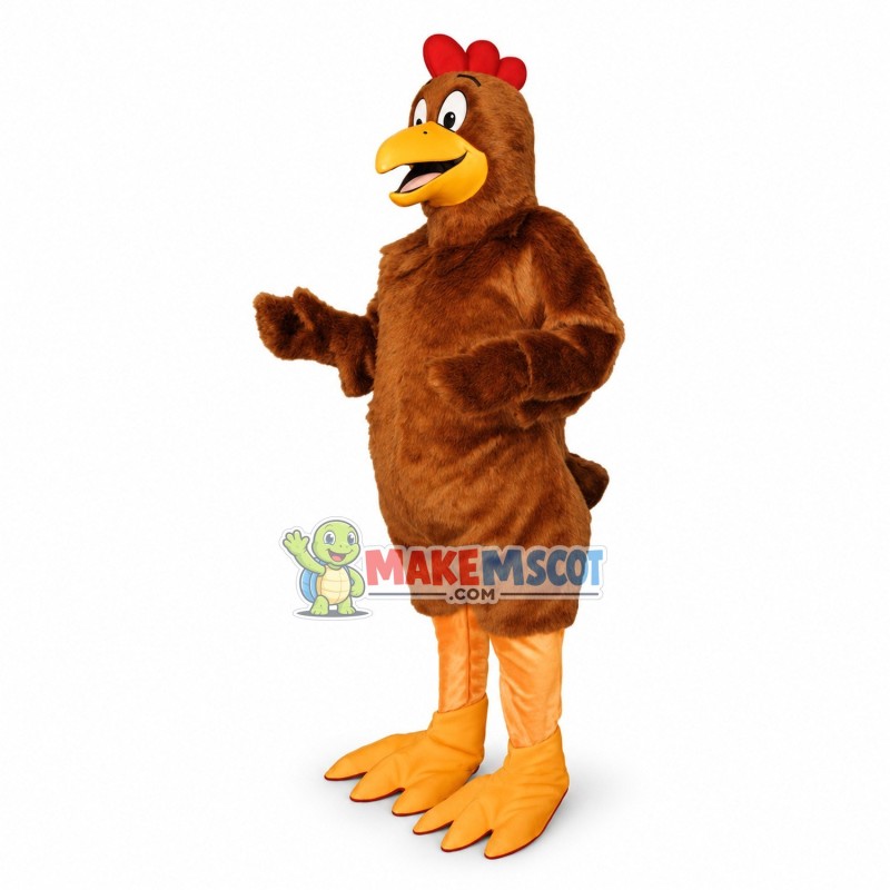 Brown Chicken Mascot Costume