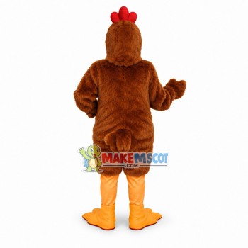 Brown Chicken Mascot Costume Brown Chicken Mascot Costume