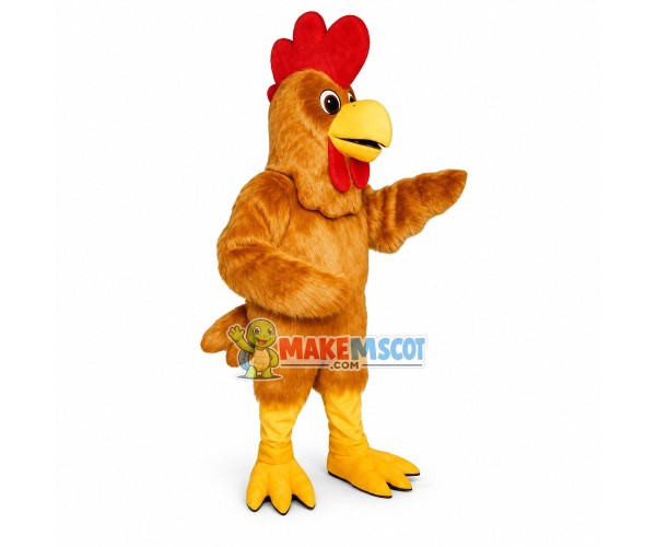 Brown Hen Mascot Costume 