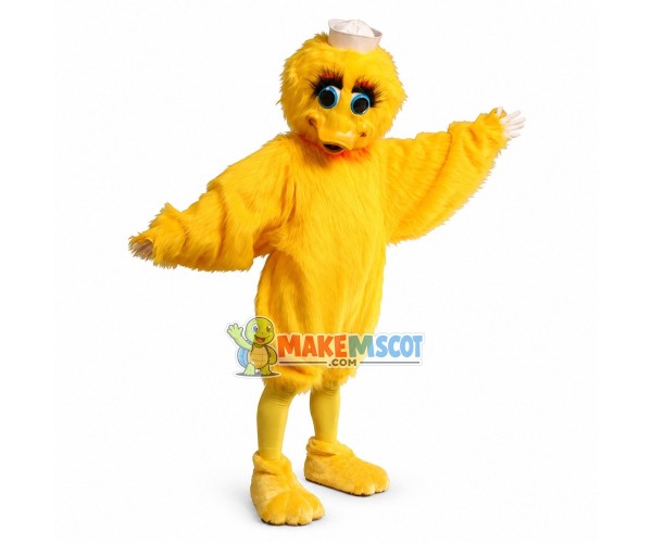 Sailor Little Duck Long Fur Mascot Costume Sailor Little Duck Long Fur Mascot Costume