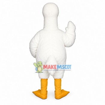 White Swan Mascot Costume White Swan Mascot Costume