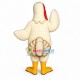 White Turkey Long Fur Mascot Costume White Turkey Long Fur Mascot Costume