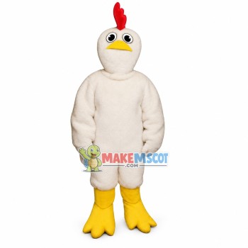 White Chicken Mascot Costume White Chicken Mascot Costume