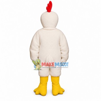 White Chicken Mascot Costume White Chicken Mascot Costume