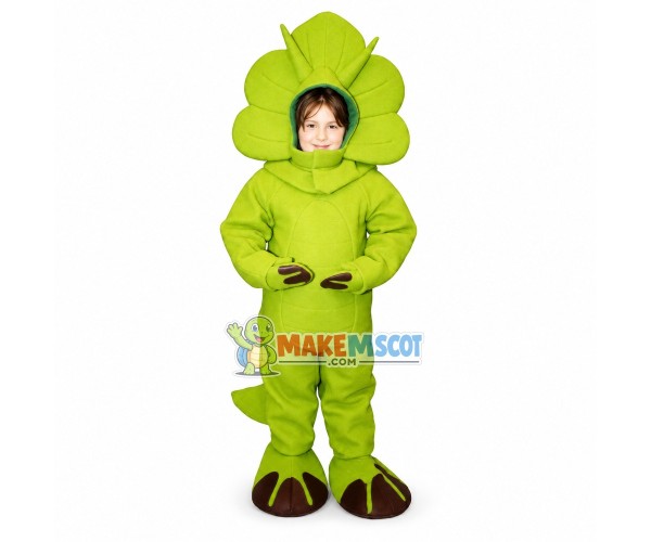 Yellow Triceratops Mascot Costume Yellow Triceratops Mascot Costume