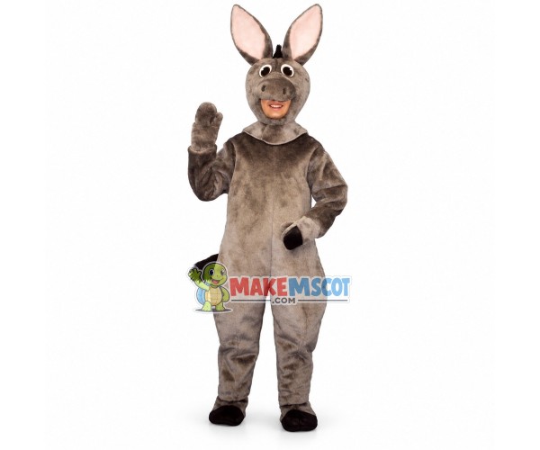 Gray Donkey Mascot Costume Gray Donkey Mascot Costume
