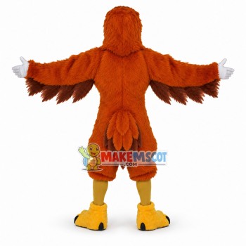 Muscle Brown Hawk Mascot Costume Muscle Brown Hawk Mascot Costume