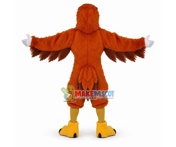 Muscle Brown Hawk Mascot Costume	