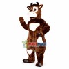 White-brown Cow Mascot Costume	
