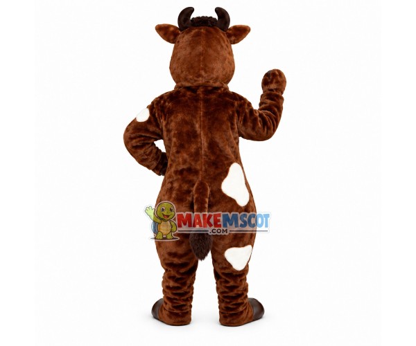White-brown Cow Mascot Costume White-brown Cow Mascot Costume