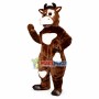White-brown Cow Mascot Costume	