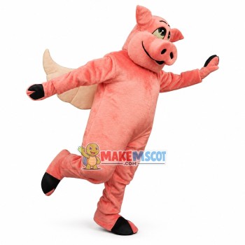 Flying Pig Mascot Costume Flying Pig Mascot Costume