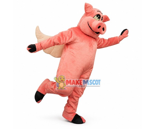 Flying Pig Mascot Costume Flying Pig Mascot Costume