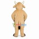 Beige Cattle Mascot Costume Beige Cattle Mascot Costume