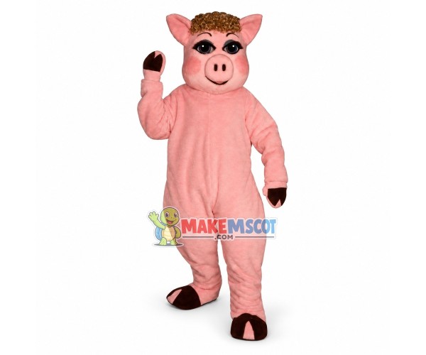 Lady Pig Mascot Costume Lady Pig Mascot Costume