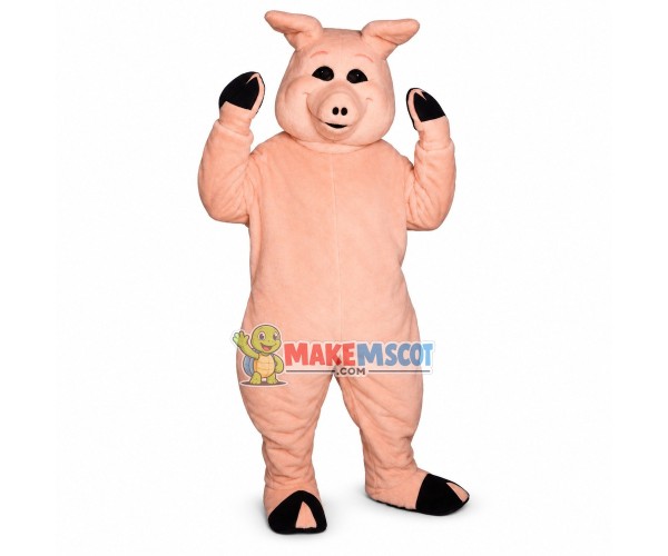 Smiling Pig Mascot Costume Smiling Pig Mascot Costume