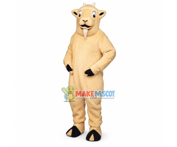 Beige Goat Mascot Costume Beige Goat Mascot Costume