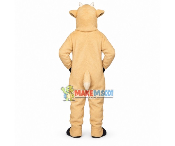 Beige Goat Mascot Costume Beige Goat Mascot Costume