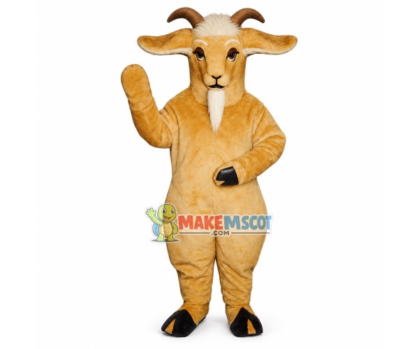 Light brown Goat Mascot Costume Light brown Goat Mascot Costume
