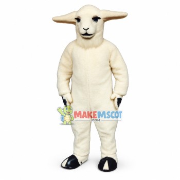 White Lamb Mascot Costume White Lamb Mascot Costume