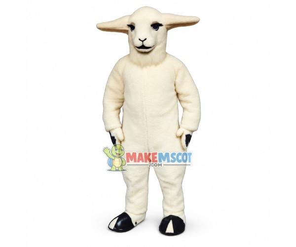 White Lamb Mascot Costume White Lamb Mascot Costume
