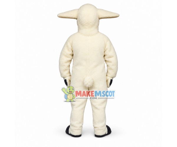 White Lamb Mascot Costume White Lamb Mascot Costume