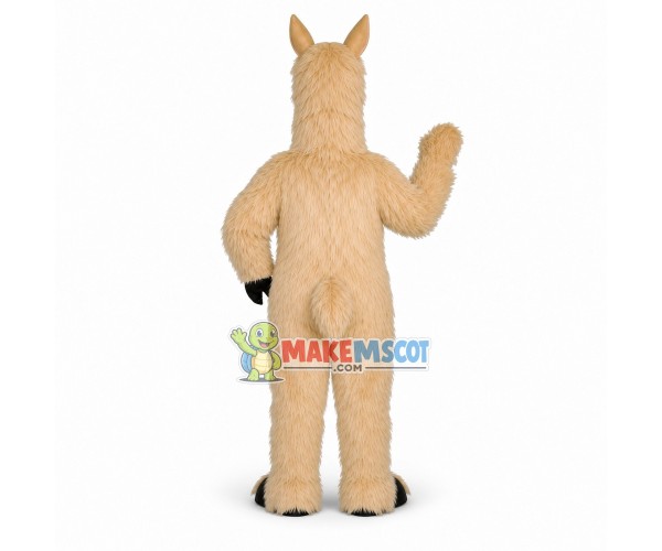 Beige Llama Mascot Costume Beige Llama Mascot Costume