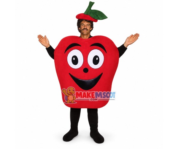 Deluxe Cartoon Red Delicious Apple Lightweight Mascot Costume Deluxe Cartoon Red Delicious Apple Lightweight Mascot Costume