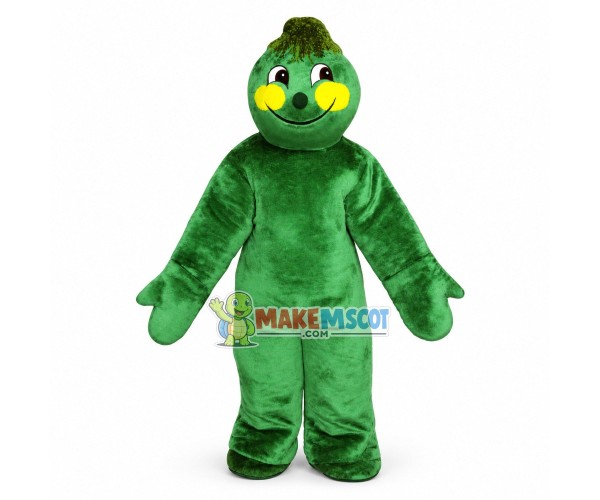 Cartoon Brussel Sprout Man Mascot Costume 