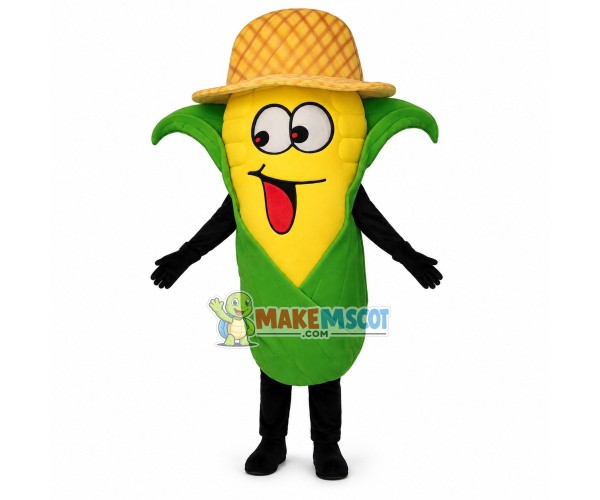 Deluxe Cartoon Corn In Hat Lightweight Mascot Costume Deluxe Cartoon Corn In Hat Lightweight Mascot Costume