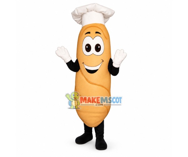 Adult Cartoon Chef French Bread Mascot Costume Adult Cartoon Chef French Bread Mascot Costume
