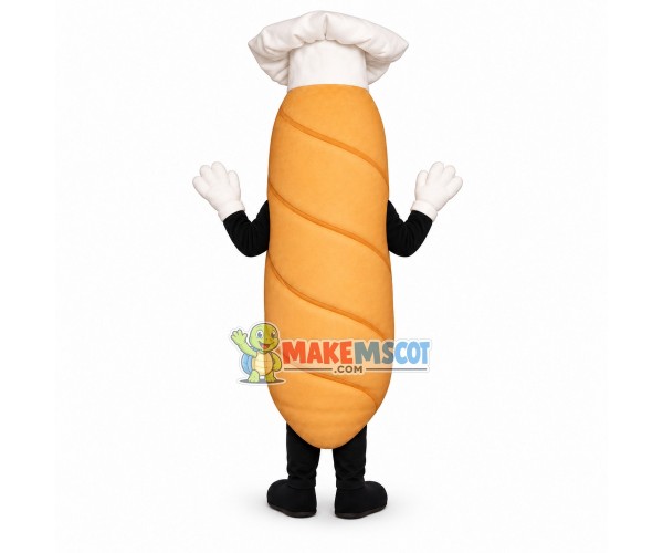 Adult Cartoon Chef French Bread Mascot Costume Adult Cartoon Chef French Bread Mascot Costume