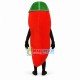 Deluxe Cartoon Hot Pepper In Green Hat Mascot Costume Deluxe Cartoon Hot Pepper In Green Hat Mascot Costume