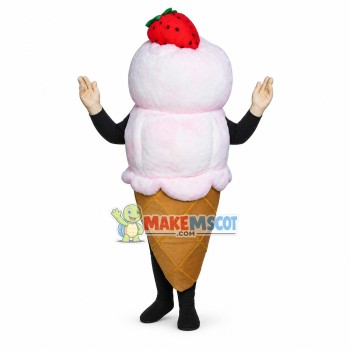 Deluxe Strawberry Ice Cream Double Scoop Mascot Costume 