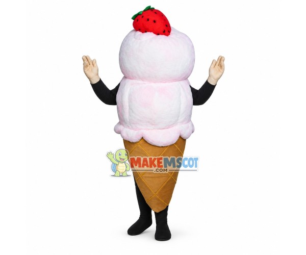 Deluxe Strawberry Ice Cream Double Scoop Mascot Costume 