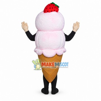 Deluxe Strawberry Ice Cream Double Scoop Mascot Costume Deluxe Strawberry Ice Cream Double Scoop Mascot Costume