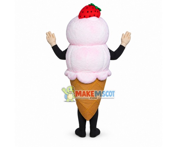 Deluxe Strawberry Ice Cream Double Scoop Mascot Costume Deluxe Strawberry Ice Cream Double Scoop Mascot Costume
