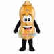 Deluxe Cartoon Peanut With Straw Hat Mascot Adult Costume Deluxe Cartoon Peanut With Straw Hat Mascot Adult Costume