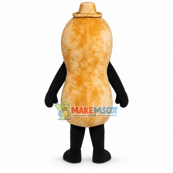 Deluxe Cartoon Peanut With Straw Hat Mascot Adult Costume Deluxe Cartoon Peanut With Straw Hat Mascot Adult Costume