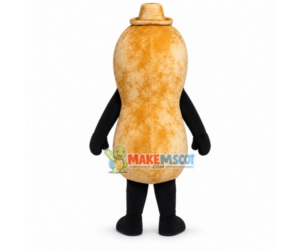 Deluxe Cartoon Peanut With Straw Hat Mascot Adult Costume Deluxe Cartoon Peanut With Straw Hat Mascot Adult Costume